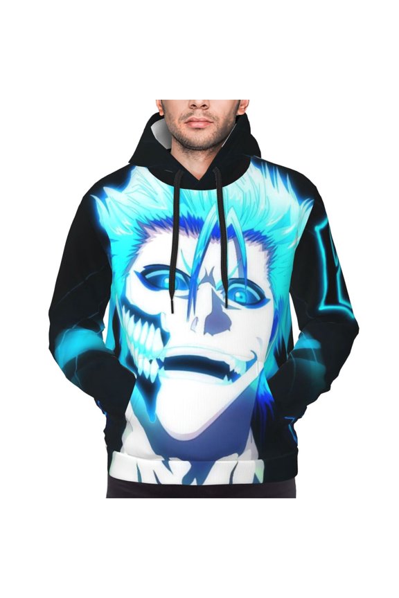Beach Grimmjow Hoodies For Men Hoodie Pullover Long Sleeve Hooded Sweatshirt With Pockets