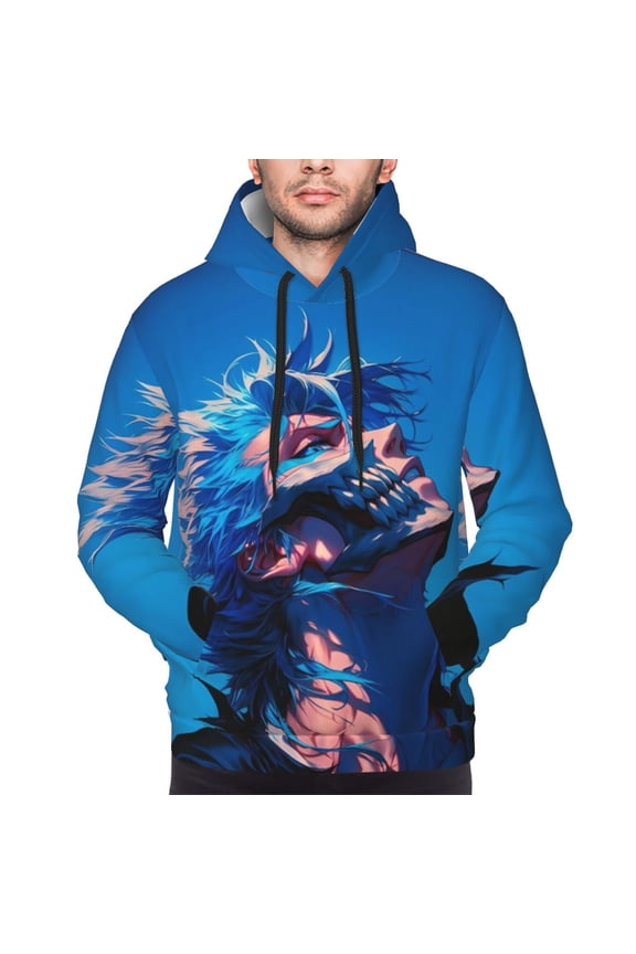 Beach Grimmjow Hoodies For Men Hoodie Pullover Long Sleeve Hooded Sweatshirt With Pockets