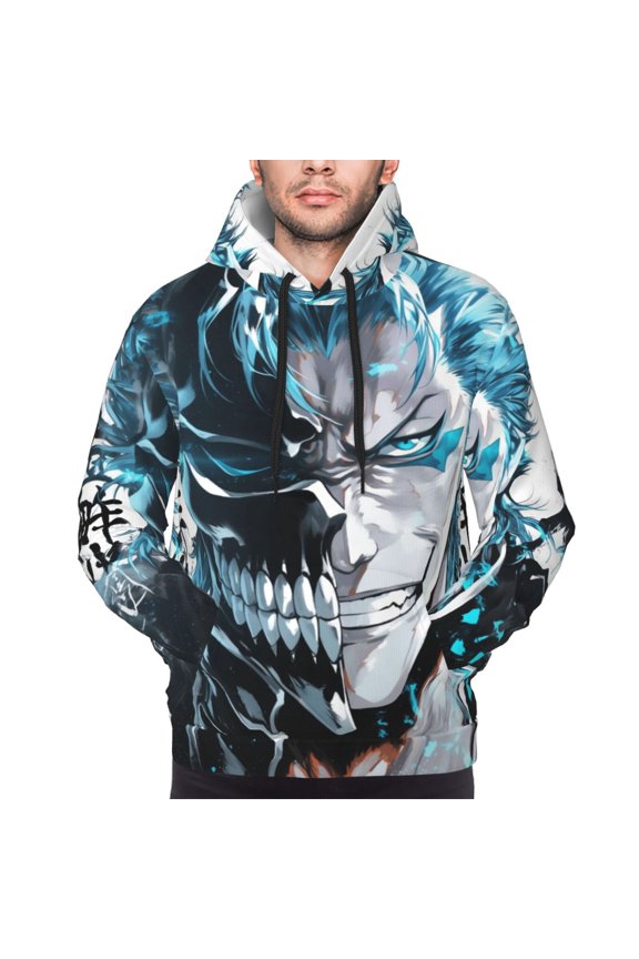 Beach Grimmjow Hoodies For Men Hoodie Pullover Long Sleeve Hooded Sweatshirt With Pockets