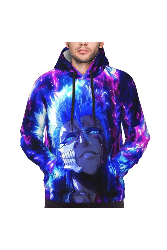 Beach Grimmjow Hoodies For Men Hoodie Pullover Long Sleeve Hooded Sweatshirt With Pockets