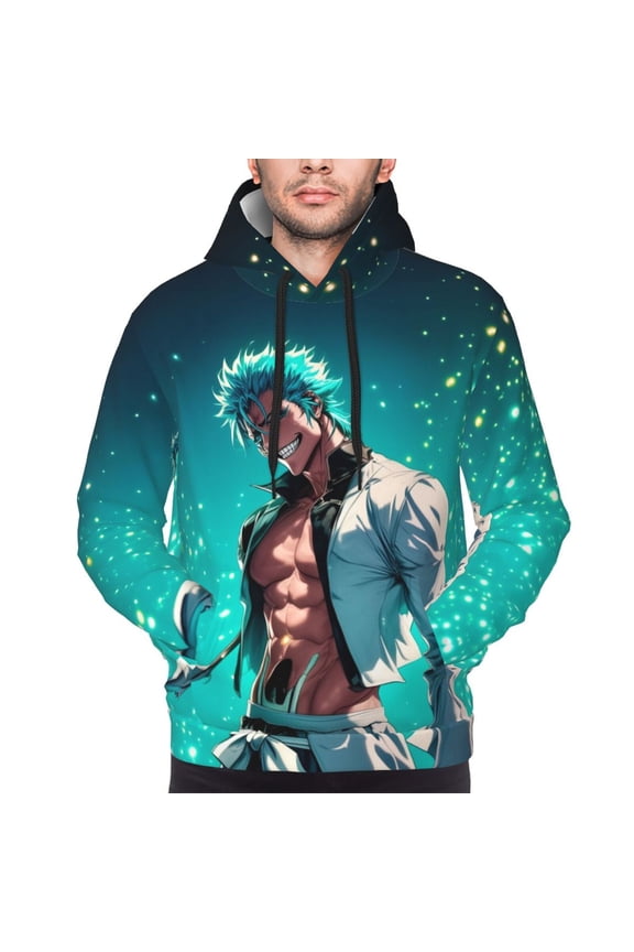 Beach Grimmjow Hoodies For Men Hoodie Pullover Long Sleeve Hooded Sweatshirt With Pockets