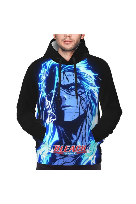Beach Grimmjow Hoodies For Men Hoodie Pullover Long Sleeve Hooded Sweatshirt With Pockets