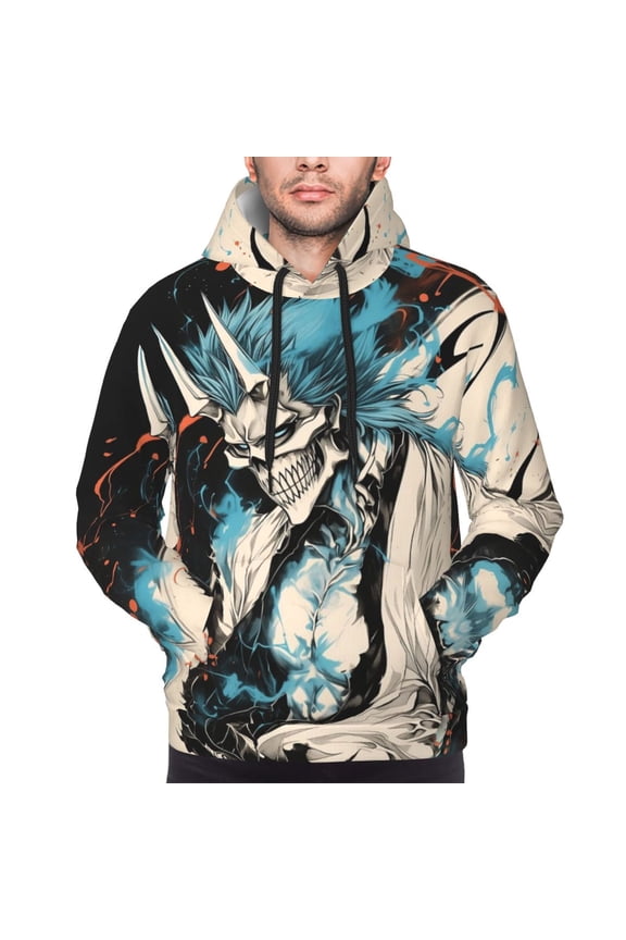 Beach Grimmjow Hoodies For Men Hoodie Pullover Long Sleeve Hooded Sweatshirt With Pockets