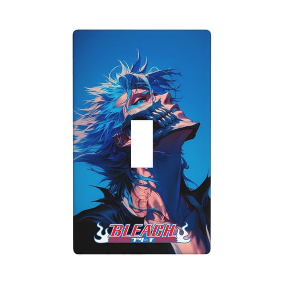 Beach Grimmjow Single Toggle Light Switch Plates Outlet Covers Decorative Electrical Wall Plate 1 Gang Receptacle Switchplate Decorate Plug Cover For Bathroom Bedroom 4.5 * 2.76 Inch