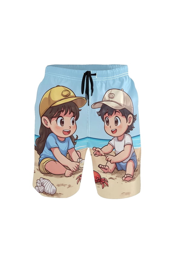 Beach Happy Mens Swim Trunks Quick Dry Board Shorts Breathable Fit Beach Shorts Swimwear