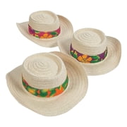 Beach Hat W/Hibiscus Print Band - Party Wear - 12 Pieces