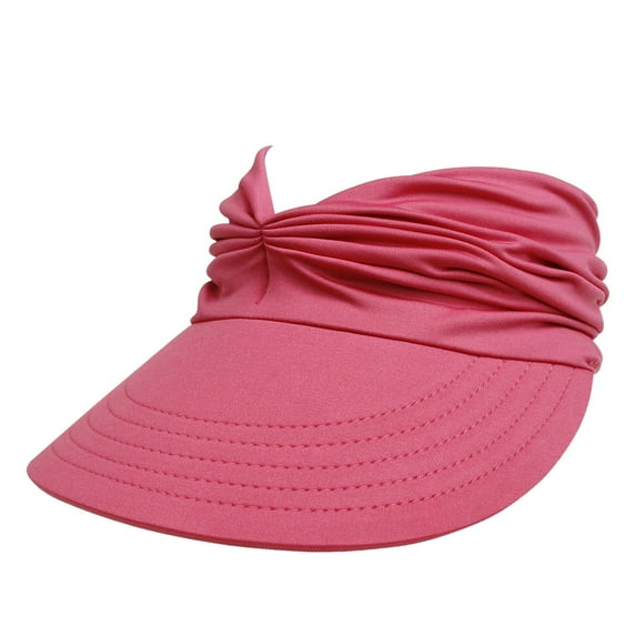 Beach Hats for Women Solid Color Sport Cap Open Beach Sun Visor Hat Adjustable Running Golf Hat with Wide Brim Sun Protection Womens Hats Hot Pink One Size