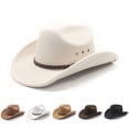thumbnail image 1 of Beach Hats for Women Women Western Style Denim Curved Brim Hat English Jazz Cap Khaki One Size, 1 of 3