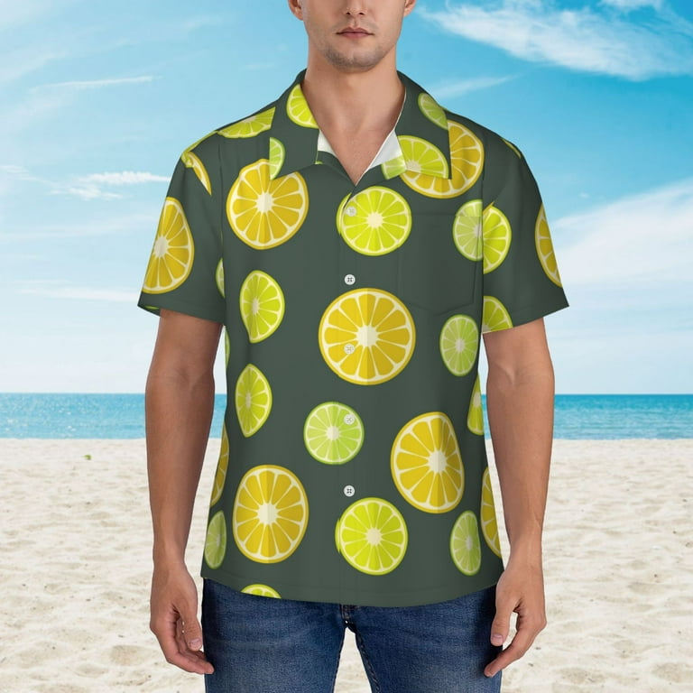 Yellow Lemon Button Down Shirt L/S Lemon Deluxe Shirt-Jnr
