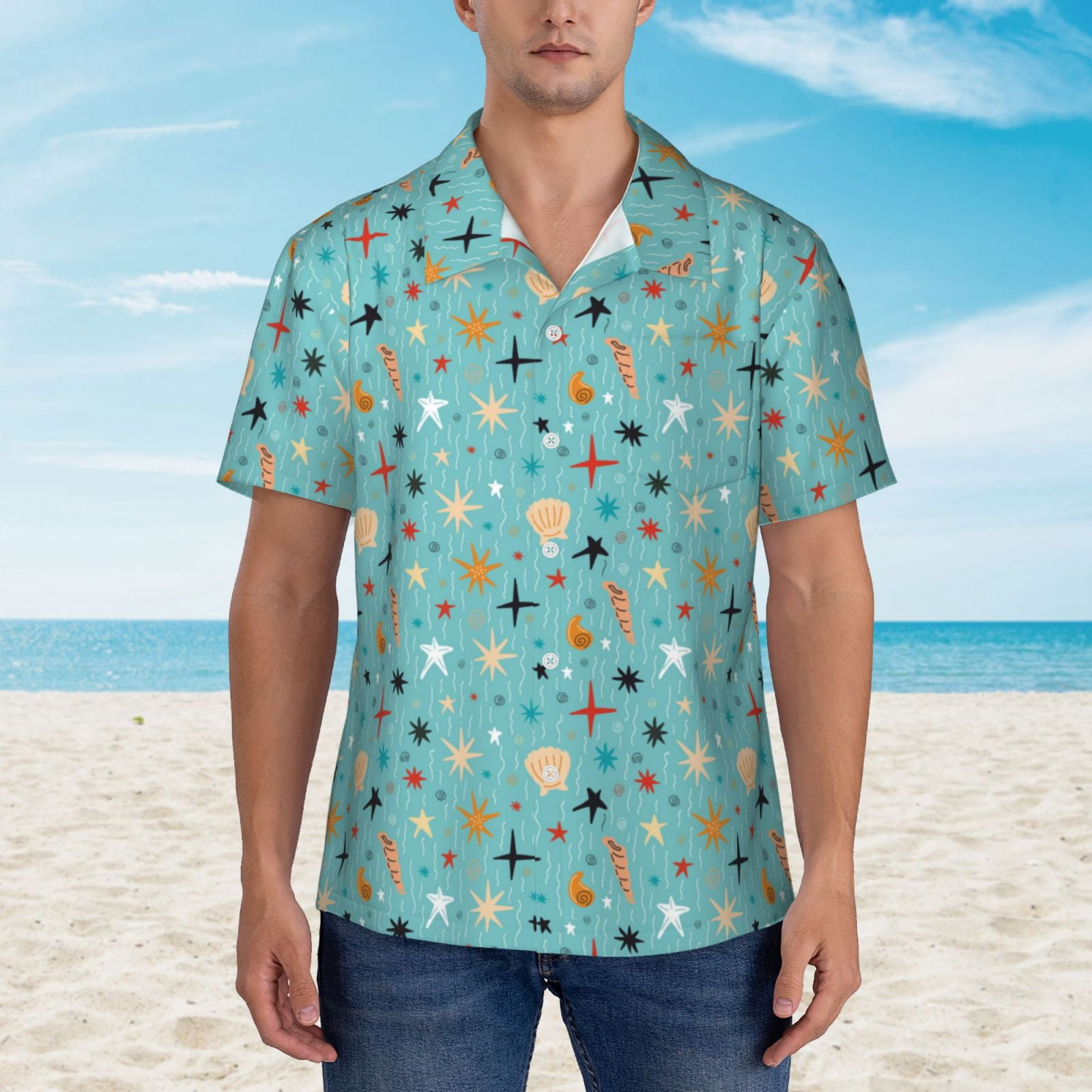 Summer Short-Sleeved Beach Shirt Men main image 1