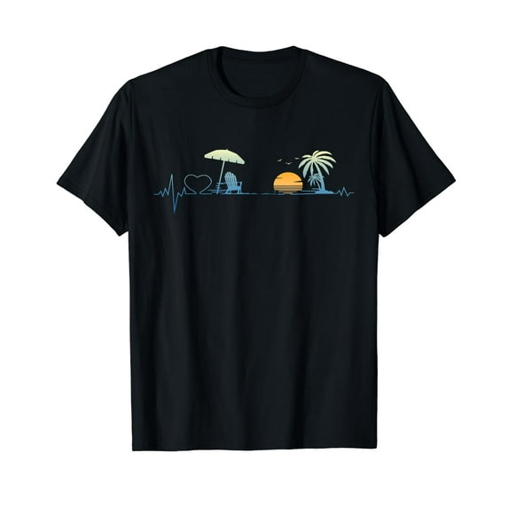 Beach Heartbeat Summer Love vacation Graphic for Women man T-Shirt