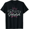 thumbnail image 1 of Beach Hello Summer Time Vacation Schools Out Cute T-Shirt Black 4X-Large, 1 of 4