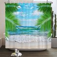thumbnail image 1 of Beach High Quality Polyester Fabric Waterproof Shower Curtain 3D Washable Home r, 1 of 5