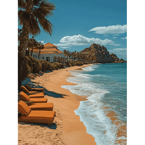 Beach House Coastal Canvas Print/Wall Art Perfect for Living Room Bathroom Office and Hotel Decor.