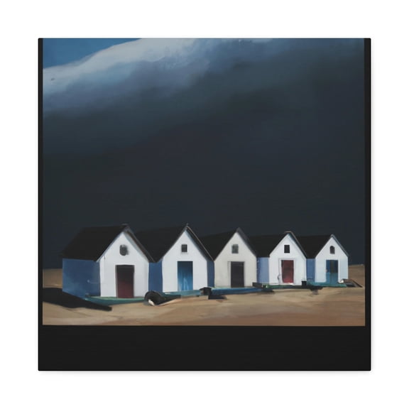 Beach Houses - Minimalist - Canvas