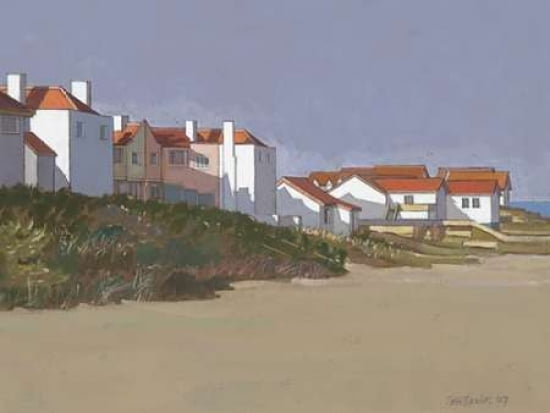 Beach Houses Thorpness Canvas Art - John Sprakes (18 x 24)