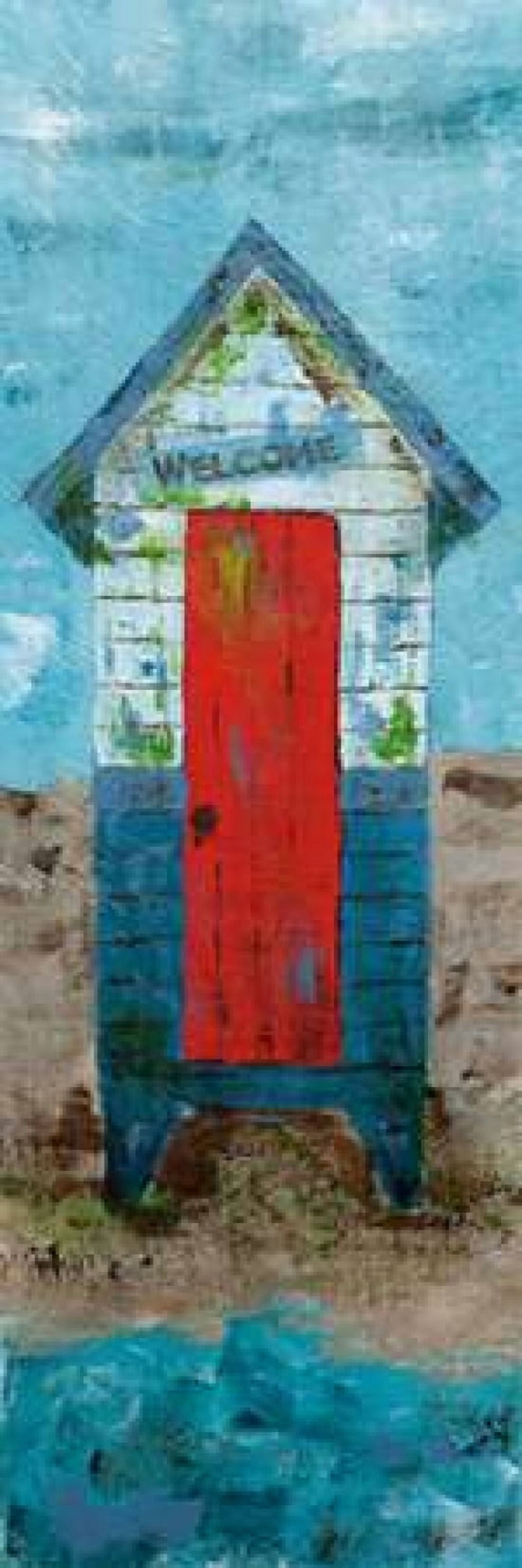 Beach Hut Canvas Art - Katrina Craven (12 x 36)