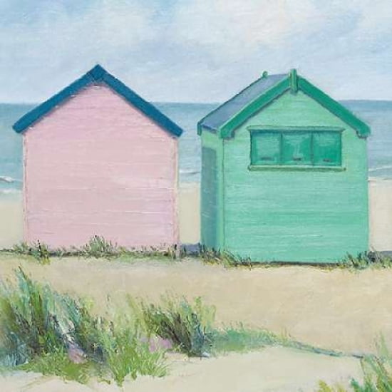 Beach Huts Canvas Art - Jane Hewlett (24 x 24)