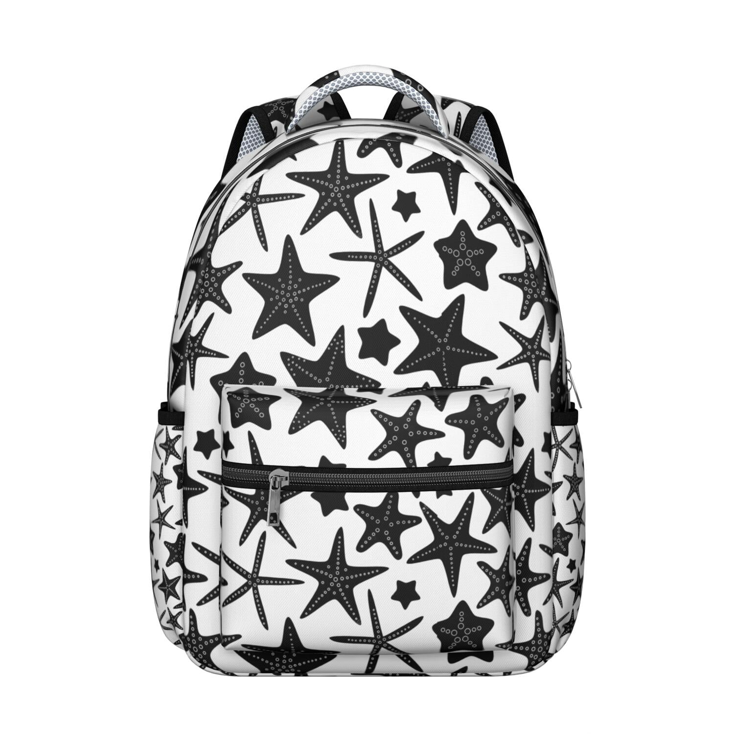 Beach-Inspired Waterproof Backpack - Tropical Marine Design with Mermaid & Anchor, Lightweight Daypack for Teens with Padded Straps & Organized Storage