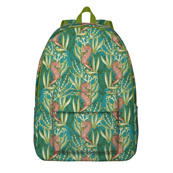 Beach-Inspired Waterproof School Backpack with Tropical Sea Turtle Design, Lightweight Durable Bag for College Teens, Office, or Everyday Travel