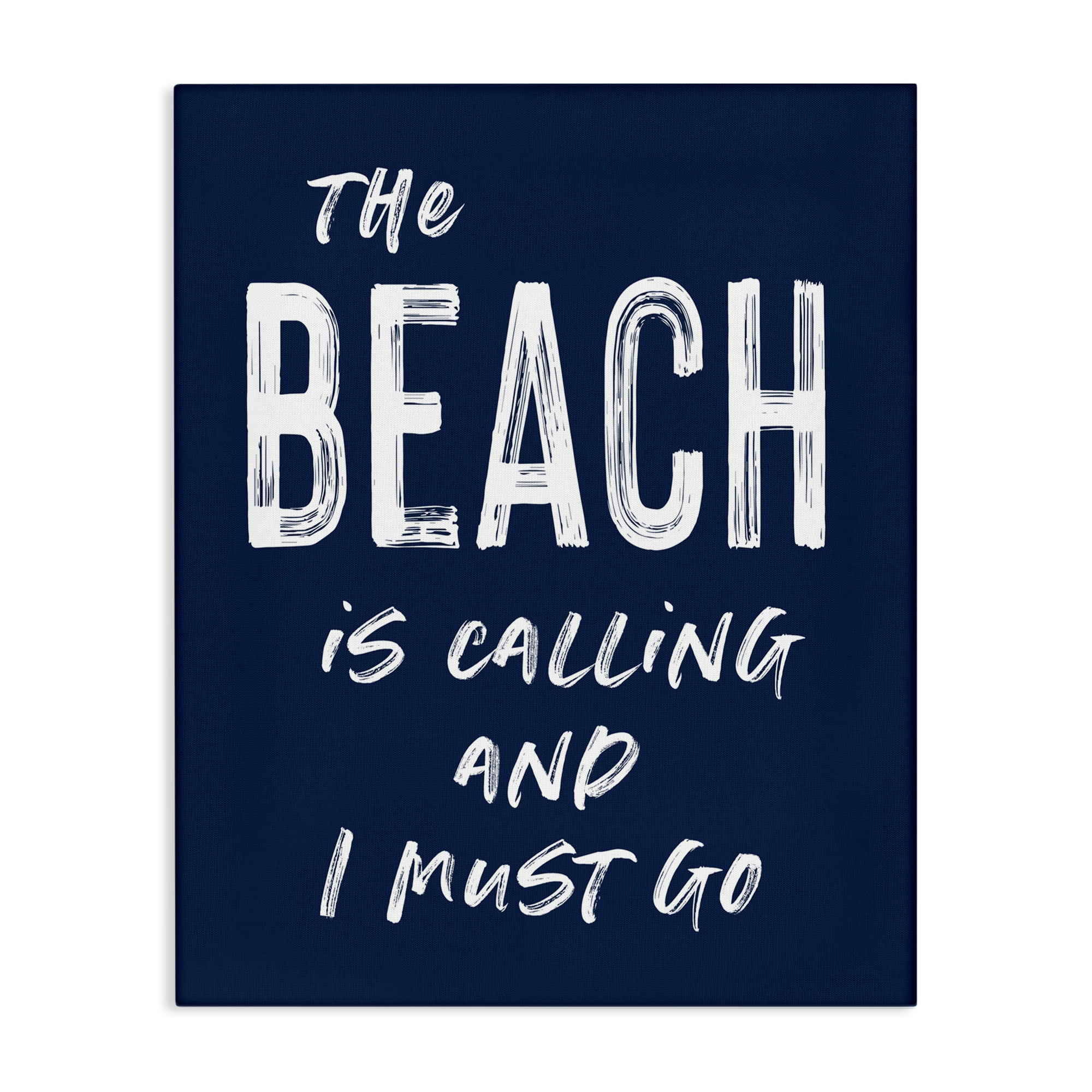Beach Is Calling Summer Sentiment Canvas Wall Art, design by Lettered and Lined