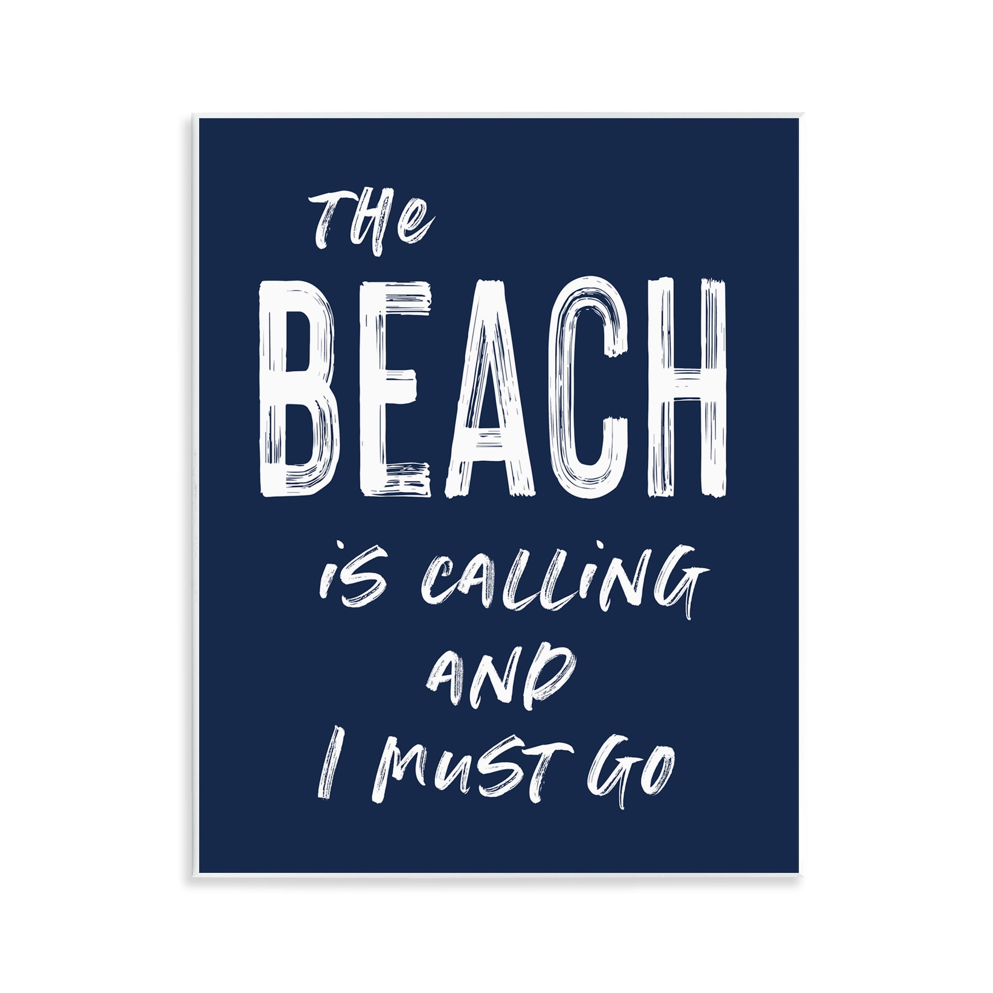 Beach Is Calling Summer Sentiment Wall Plaque Art, design by Lettered and Lined