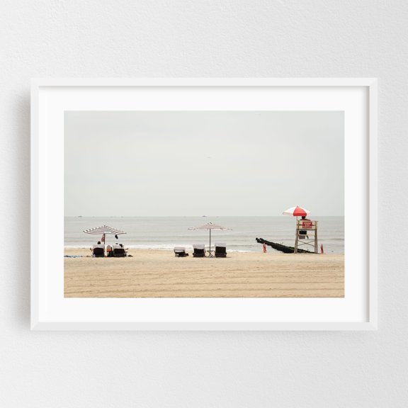Beach, Jacob Riis Park 01 - Queens New York Photography White Framed Wall Art Print 20 x 30 inches