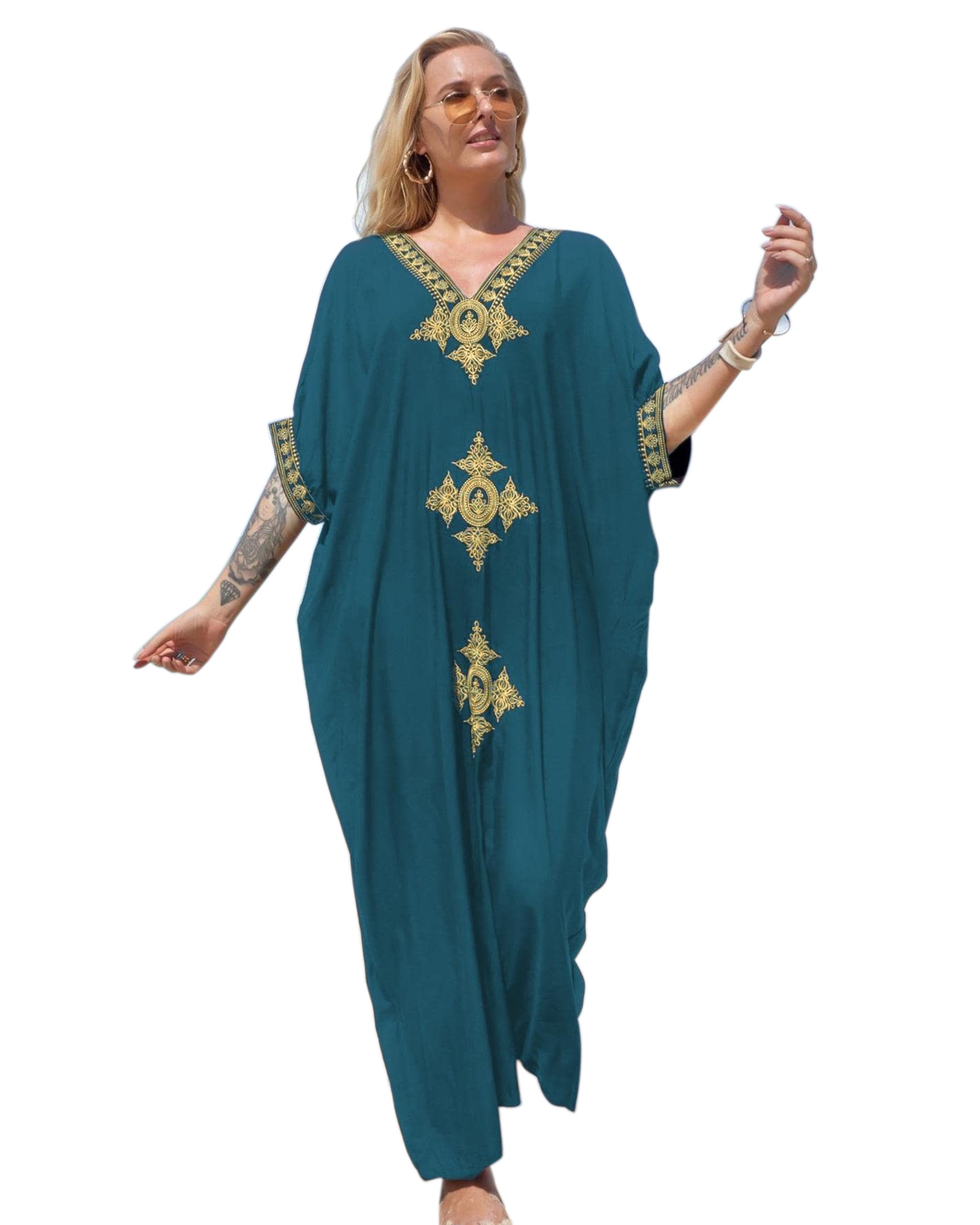 long sleeve beach kaftan