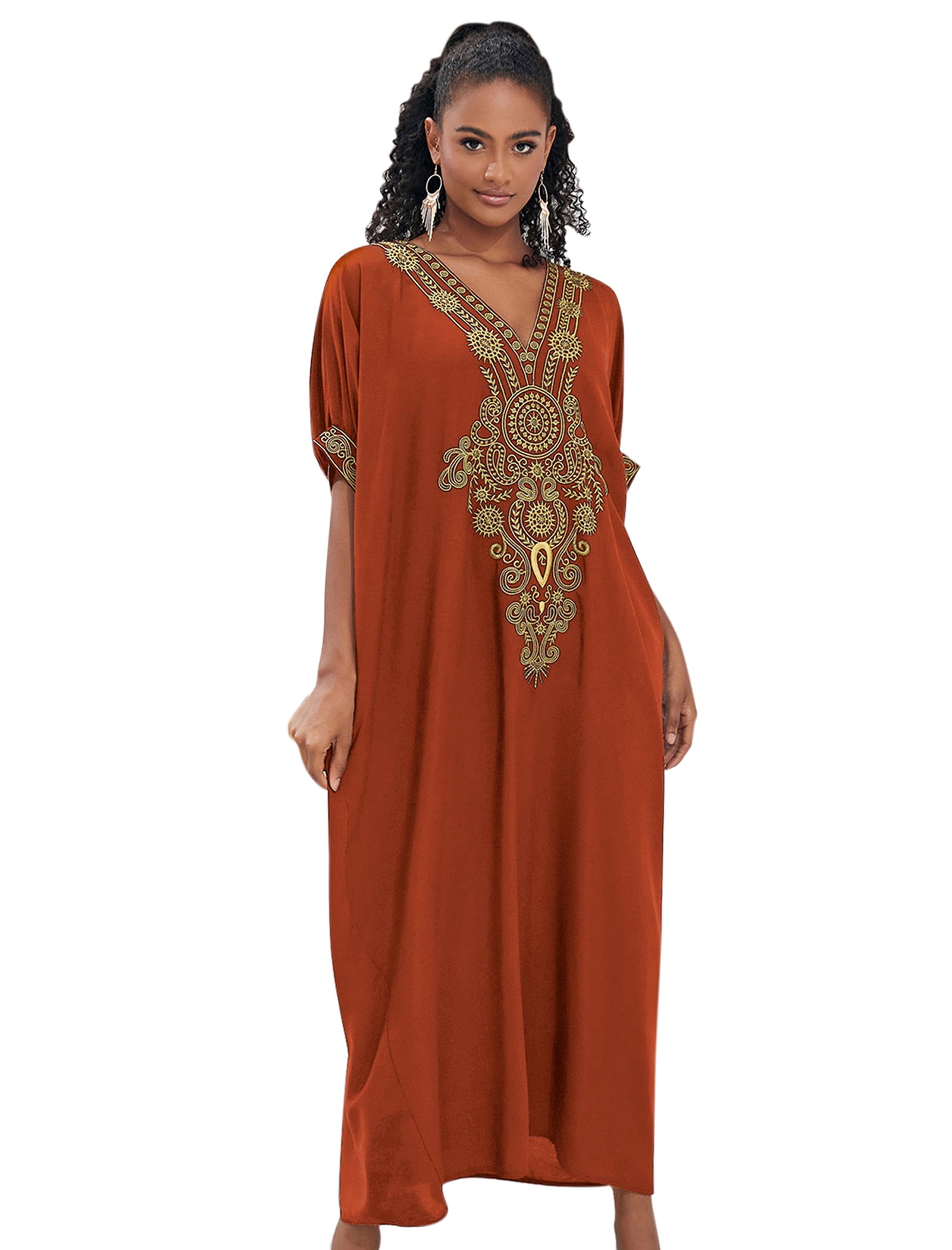 long sleeve beach kaftan