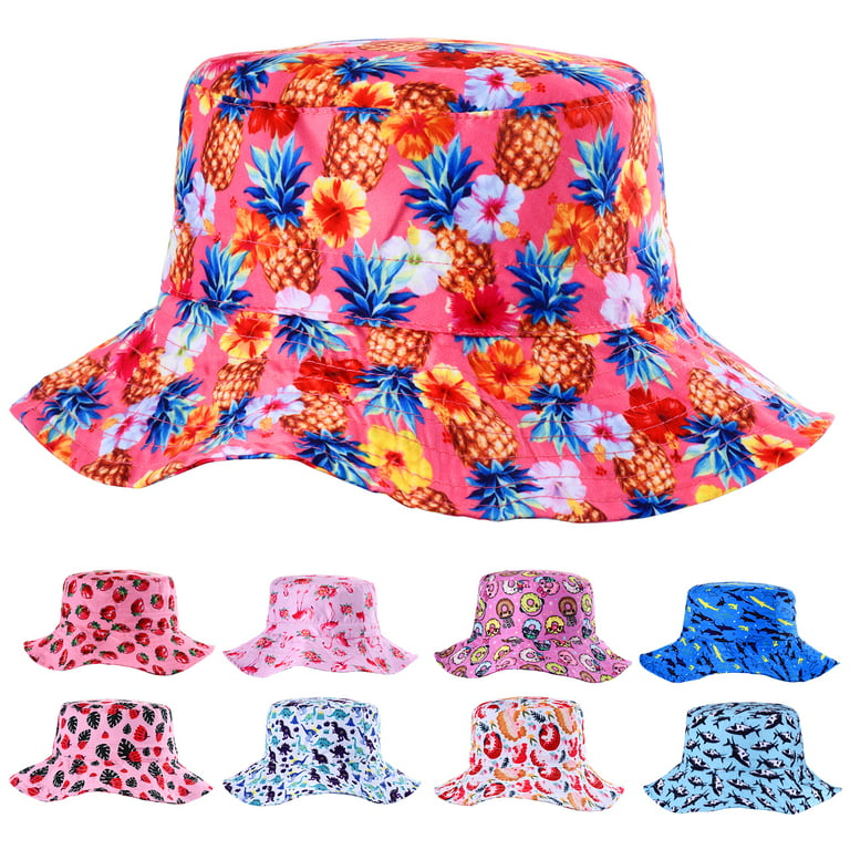 Beach Kids Sun Hat Protection Wide Brim Summer Bucket Hats Cute