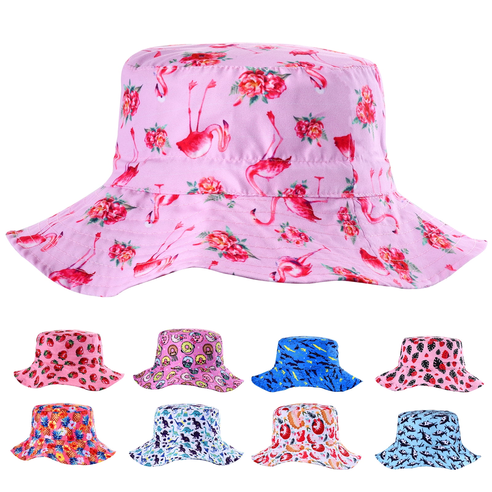 Beach Kids Sun Hat Protection Wide Brim Summer Bucket Hats Cute Fishing