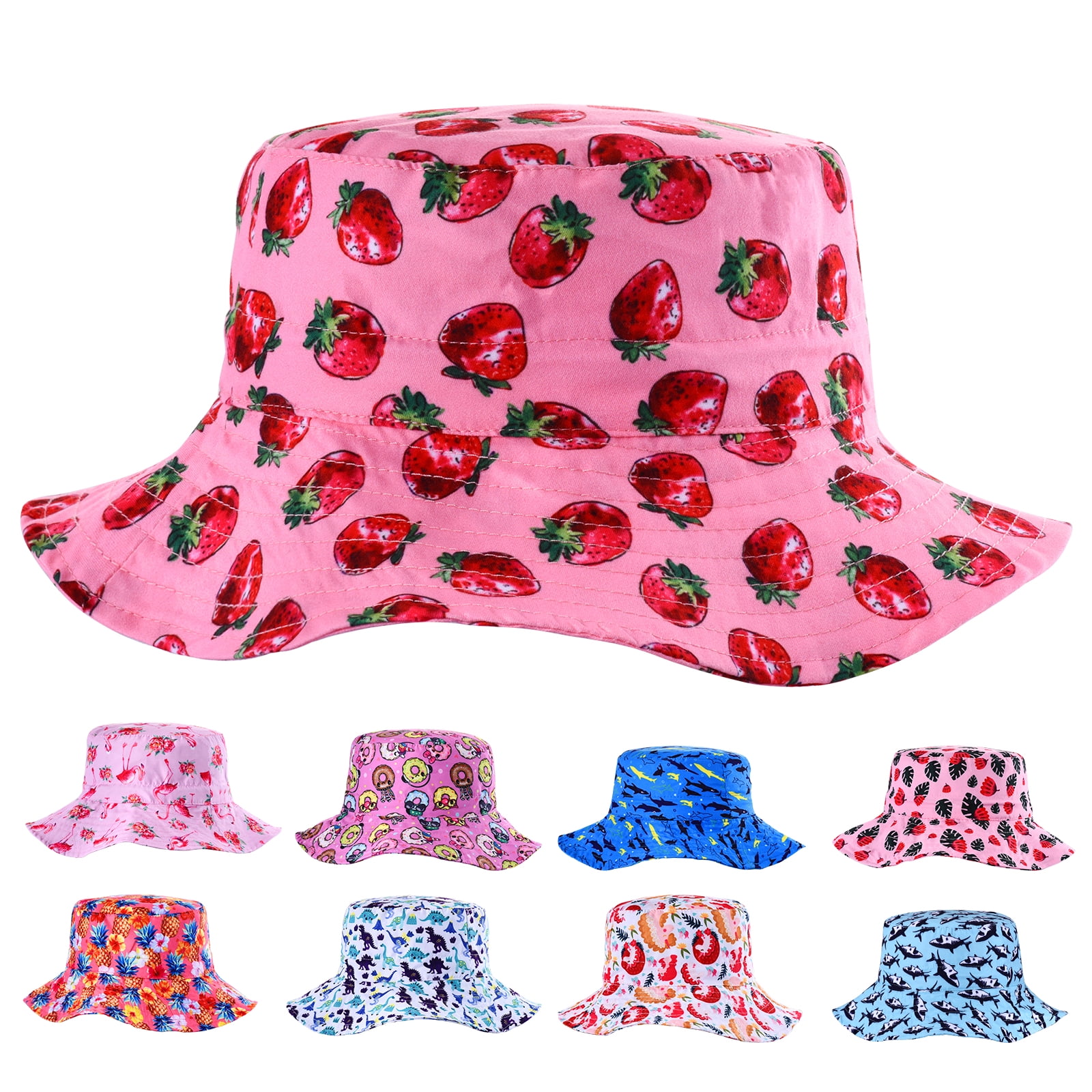 Beach Kids Sun Hat Protection Wide Brim Summer Bucket Hats Cute Fishing