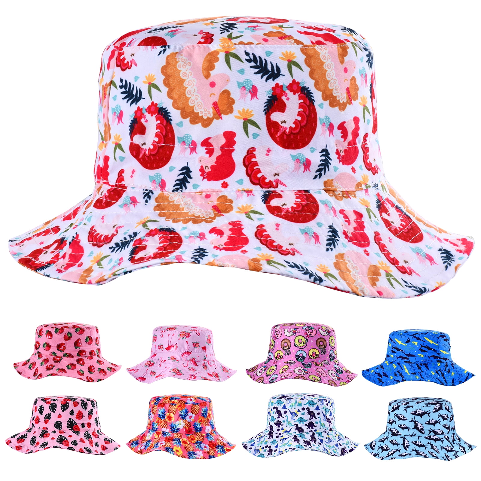 Beach Kids Sun Hat Protection Wide Brim Summer Bucket Hats Cute Fishing