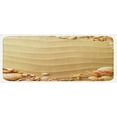 thumbnail image 1 of Beach Kitchen Mat, Nautical Composition About Sandy Frame Surrounded by Various Sea Shells, Plush Decorative Kitchen Mat with Non Slip Backing, 47" X 19", Sand Brown Coral, by Ambesonne, 1 of 1