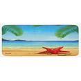 thumbnail image 1 of Beach Kitchen Mat, Tropical Beach Pattern with Starfish Ocean Palm Trees and Sun Rays Romantic Tourism, Plush Decorative Kitchen Mat with Non Slip Backing, 47" X 19", Multicolor, by Ambesonne, 1 of 1