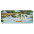 thumbnail image 1 of Beach Kitchen Mat, View of Nice Hammock with Palms by the Ocean Sandy Shore Exotic Print, Plush Decorative Kitchen Mat with Non Slip Backing, 47" X 19", Green Cream Blue, by Ambesonne, 1 of 1