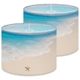 thumbnail image 1 of Beach Lampshades 2 Pack Beach Coastline Landscape Scenery Nature Sand 13"x13"x10" Light Shade for Table Lamps Floor Lamps Drum Lamp Shades Lampshade Replacement Easy Assembly, 1 of 8