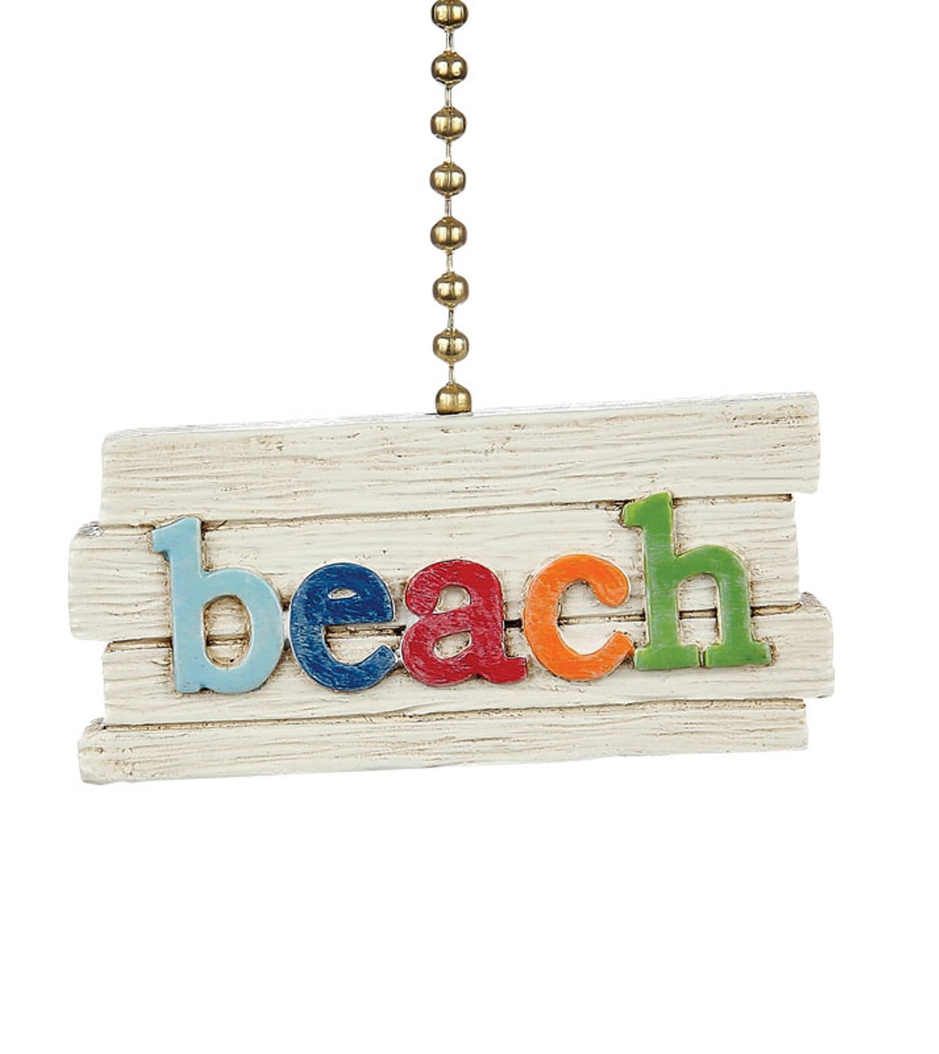 Beach Letters Slatted Look Decorative Ceiling Fan Light Dimensional ...