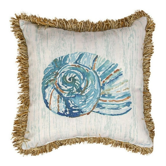 Beach Life Scallop Blended Yarn Pillow with Multi Finish SLBELA