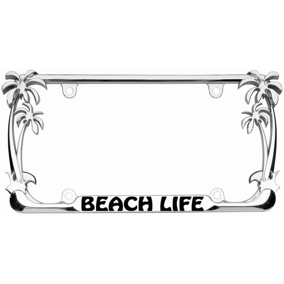 Beach Life Style Palm Tree Heavy Duty Metal License Plate Frame Auto License Plate Frame/Car Accessories