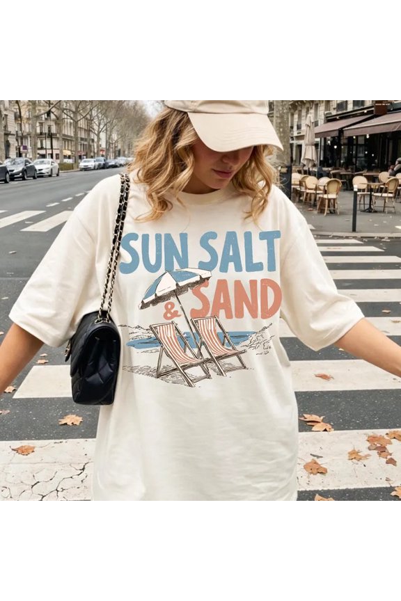 Beach Life Sun Sand Tropical Coastline Summer Vacation Vibe T-Shirt
