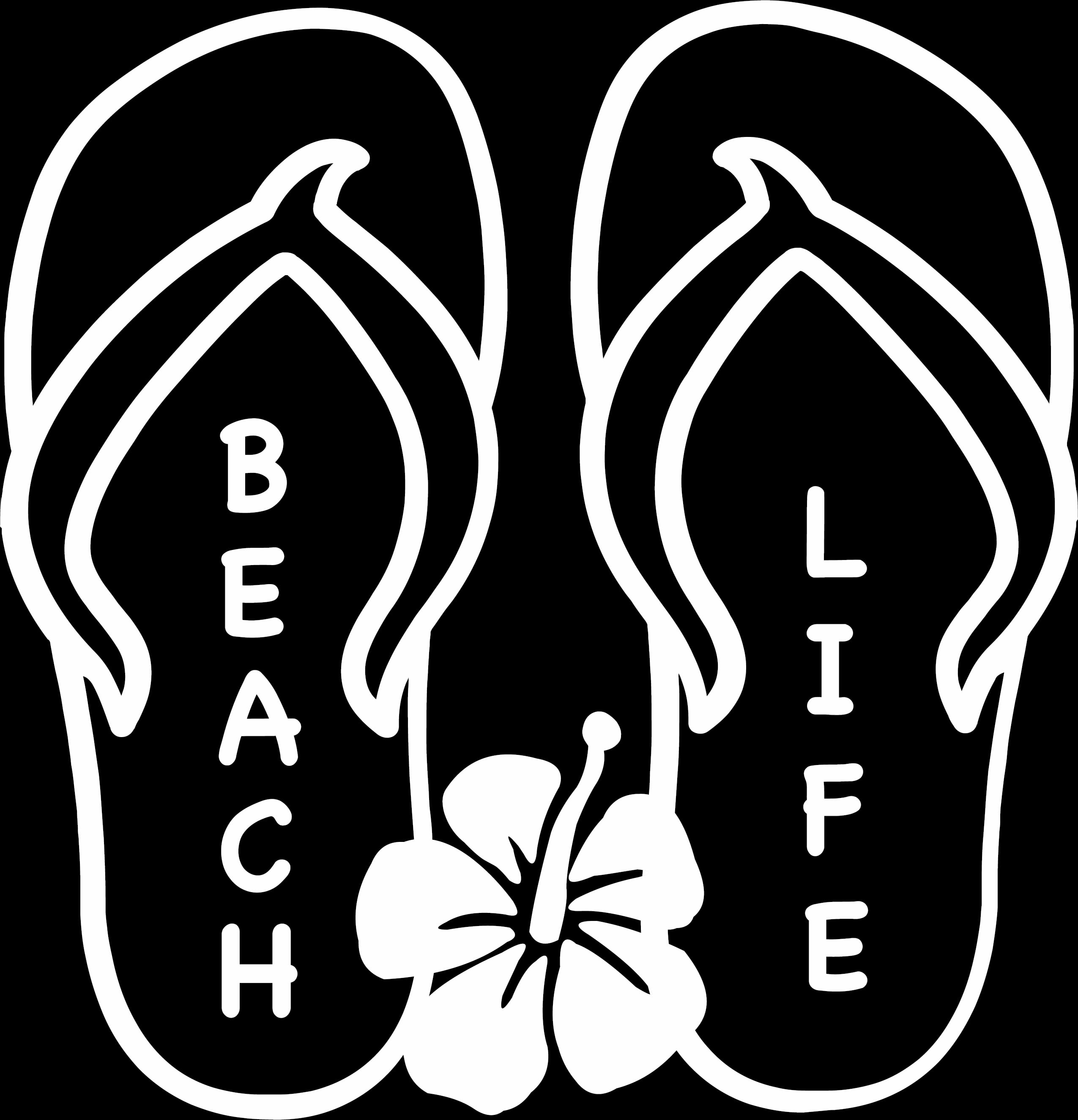 Beach Life Vinyl Decal Sticker|Cars Trucks Vans Walls Laptops Cups|White|5.5 X 5.75 inches|KCD901