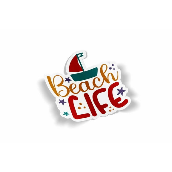 Beach Life Waterproof Sticker