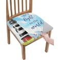 thumbnail image 1 of Beach Light-House Chair Seat Covers for Dining Room Stretch Chair Seat Covers Set of 4, Chair Seat Protector Cushion Slipcovers for Kitchen Restaurant Office Summer Ocean Sea Gull Watercolor, 1 of 6