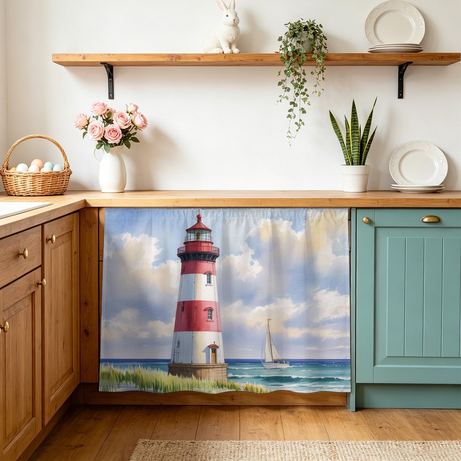 Beach Lighthouse Small Sink Skirt 10