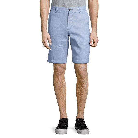 Beach Linen Flat-Front Shorts