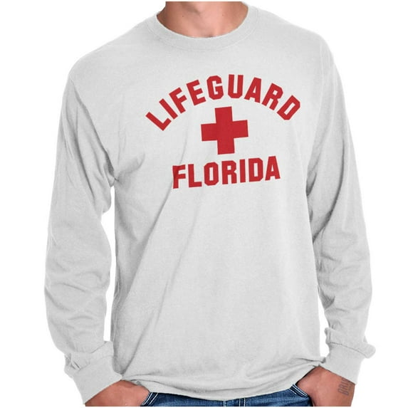 Beach Long Sleeve Tees Shirts T-Shirts Florida Lifeguard Spring Break Souvenir
