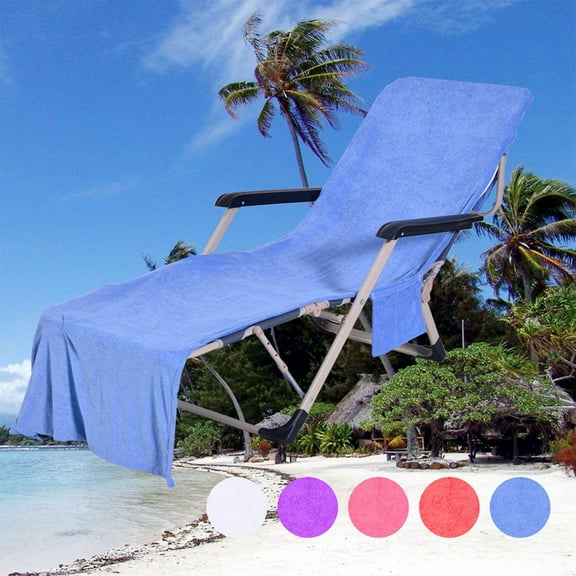 Beach Lounge Chair Towel Cover,Lounge Chair Towel Beach Towel Microfiber Pool Lounge Chair Cover Lawn Chair Cover Patio Chair Cover with Pockets Holidays Sunbathing Drying Towels 73x210 cm Clearance