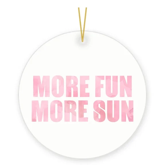 Beach Lover Gift Ornament For Sun Chasers And Vacation Enthusiasts 2D FLAT CIRCLE Ceramic Ornament