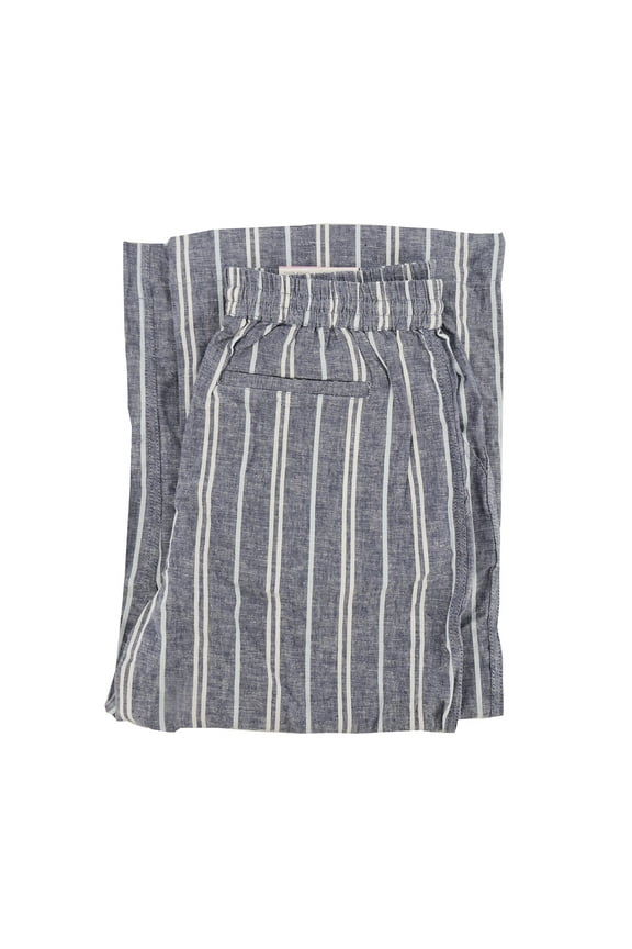 Beach Lunch Lounge Women's Lightweight Cotton Linen Margot Cropped Pants (Blueberry Mimosa, S)